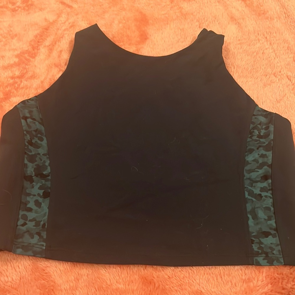 Athlete dark green sports bra size medium